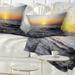 Designart 'Sunrise at Sea Panorama' Photography Throw Pillow