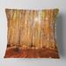 Designart 'Colorful Red Forest at Sunset' Modern Forest Throw Pillow