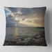 Designart 'Cloudy Australian Seashore in Sydney' Seashore Throw Pillow