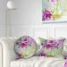 Designart 'Purple Peonies in Vase' Floral Throw Pillow