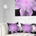 Designart 'Lush Purple Digital Art Fractal Flower' Floral Throw Pillow