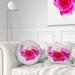 Designart 'Pink Hand drawn Rose on White' Floral Throw Pillow