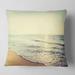 Designart 'Bright Seashore during Sunset' Seashore Throw Pillow