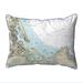 Plum Island Sound, MA Nautical Map Extra Large Zippered Pillow