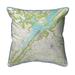 Lake Guntersville, AL Nautical Map Extra Large Zippered Pillow