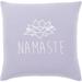 Artistic Weavers Blessed Lavender "Namaste" Poly Fill Throw Pillow (18" x 18")