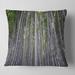 Designart 'Thick Bamboo Trunks in Japan' Forest Throw Pillow