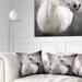 Designart 'Lovely White Horse' Animal Throw Pillow