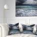 Designart 'Troubled Sea under Stormy Sky' Beach Photo Throw Pillow