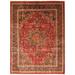 HERAT ORIENTAL Handmade One-of-a-Kind Signature Mashad Wool Rug - 8'1 x 10'7