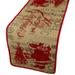 Saint Nick Christmas With Printed Burlap Collection Table Runner, 13 by 36-Inch