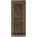 Turkish Knotted Istanbul Sydney Brown/Gold Hand-Knotted Wool Runner - 4'2 x 12'8 - 4'2" x 12'8" - 4'2" x 12'8"