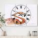 Designart 'Pink Flamingo' Oversized Cottage Wall Clock - 3 Panels - 36 in. wide x 28 in. high - 3 Panels