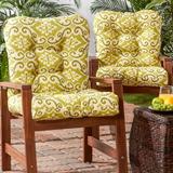 Cocoa Beach Ikat 21-inch x 42-inch Outdoor Seat/Back Chair Cushion (Set of 2) by Havenside Home - 21w x 42l