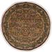 Imran Pak-Persian Toya Brown/Gray Round Rug -8'0 x 8'3 - 8'0" x 8'3"