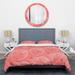 Designart 'Coral Grapefruit Slices' Mid-Century Duvet Cover Set