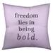 Quotes Handwritten Be Bold Inspirational Quote Floor Pillow - Square Tufted