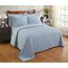 Better Trends Jullian Solid Stripes Design Bedspread 100% Cotton Tufted Chenille