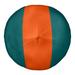 Miami Miami Throwback Football Stripes Floor Pillow - Square Tufted