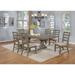 Best Quality Furniture Rustic 7-piece Extend Dining Set