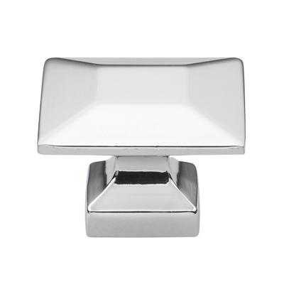 GlideRite 5-Pack 1-3/8 in. Polished Chrome Modern Square Cabinet Knobs - Polished Chrome