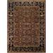Lahore Istanbul Faith Aubergine/Blue Wool Rug (9'10 x 13'10) - 9 ft. 10 in. x 13 ft. 10 in. - 9 ft. 10 in. x 13 ft. 10 in.