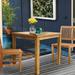 Chic Teak Florence Outdoor Teak Wood Patio Bistro Table, 27 Inch (table only)