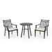 Delmar Outdoor 3 Piece Bistro Set with Cushions by Christopher Knight Home