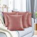 Nestl Solid Microfiber Soft Velvet Throw Pillow Cover (Set of 4)