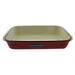 Chasseur 13" x 8" Red French Enameled Cast Iron Rectangular Roaster