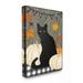 Stupell Halloween Black Cat Welcome Sign Autumn Farmhouse Charm Canvas Wall Art
