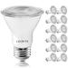 Luxrite 12 Pack PAR20 LED Spotlight Bulb 7W=50W, Dimmable, Indoor Outdoor, 500 Lumens, Wet Rated, E26 Base UL Listed