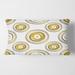 Designart 'Circular Golden Pattern I ' Mid-Century Modern Throw Pillow
