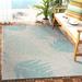 Sevita Teal Fallen Fern Indoor/Outdoor Rug