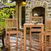 Chic Teak Castle Teak Wood Outdoor/ Indoor Bar Stool Chair