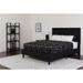 Panel Tufted Platform Bed and Memory Foam Pocket Spring Mattress