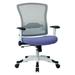 White Frame Office Chair with Padded Mesh Seat and Back