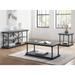 Marcin Transitional 47-inch Steel 3-Piece Coffee Table Set with Shelf by Furniture of America