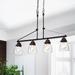 Oil Rubbed Bronze 4-Light Linear Island Lighting with Glass Shades - Oil Rubbed Bronze