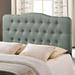 Kenmore Grey Fabric Upholstered Tufted King Size Headboard