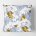 Designart 'Orchid blossom color pattern' Mid-Century Modern Throw Pillow