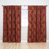 Sherry Kline Luxury China Art Red Curtain Panel Pair