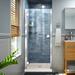 DreamLine Lumen 36 in. D x 36 in. W by 74 3/4 in. H Hinged Shower Door and Base Kit - 36" x 36"