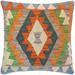 Rustic Federico Hand-Woven Turkish Kilim Throw Pillow 18 in. x 18 in.