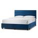 Arnia Navy Blue Queen Bed Captain's Bed with Two Drawers