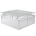 Aluminum Cold Frame Greenhouse Bottomless Flower Box, Plant Protector, Double Walled PVC Panels Blocks Harmful UV Rays