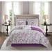 Madison Park Essentials Eden Purple Printed Complete Comforter Set with Cotton Bed Sheets
