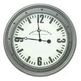 Retro English Electric Wall Clock with Gunmetal Frame