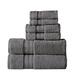 Bergamo 6 Piece Spun loft Towel Set with Twill Weaving The Urban Port, Charcoal Gray