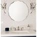 27 in. Single Round Ridge Frameless Wall Mirror with Engraved Edge - 27 dia x .5 D